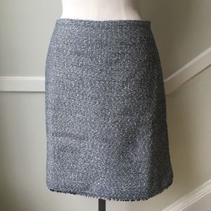BANANA REPUBLIC Tweed Silver Thread Mini Skirt New Size 10
